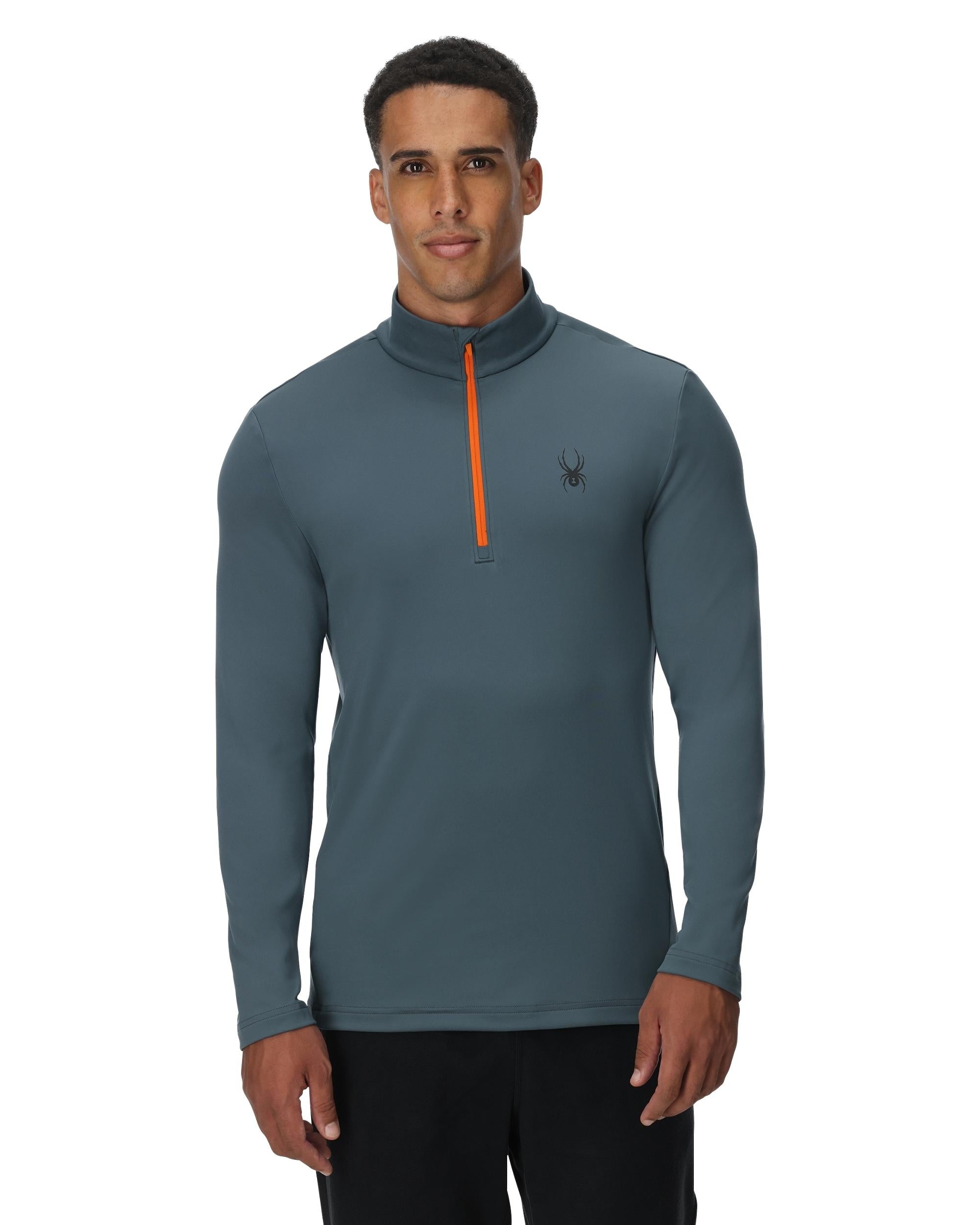 Mens Prospect Half Zip T-Neck - Slate Blue – Spyder