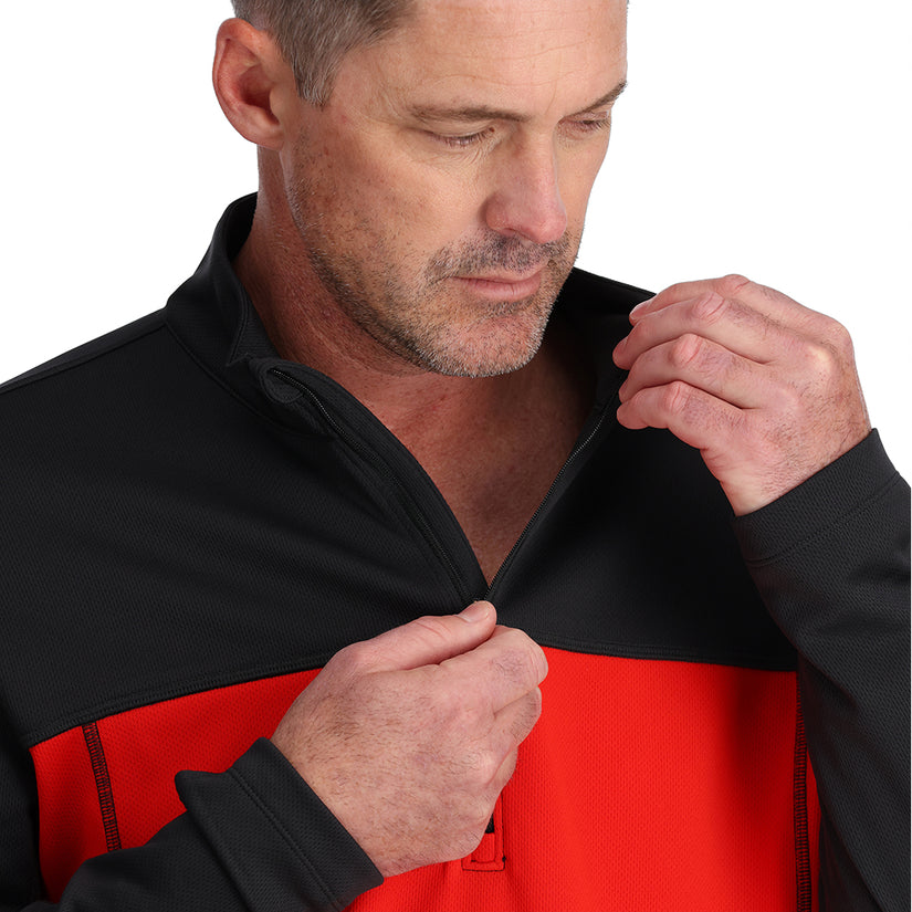 Mens Stretch Charger 1/2 Zip - Volcano