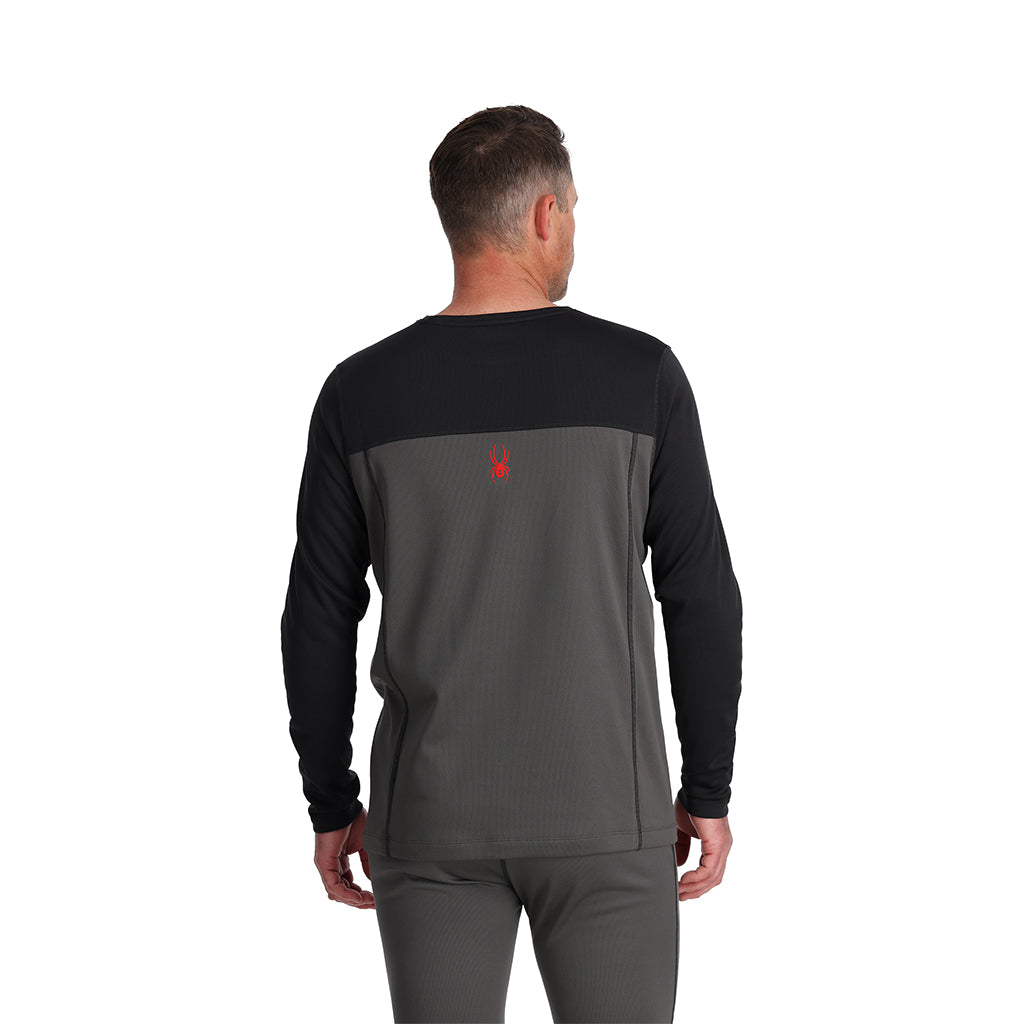 T-shirt De Randonnée Spyder Chargeur 1/2 Zip Homme - 100% Polyester, Fermeture YKK, Coutures Plates