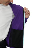 Mens Gridweb Fleece Hoodie - Deep Purple