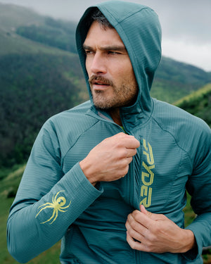 Men's GridWeb™ Fleece Hoodie - Petrol