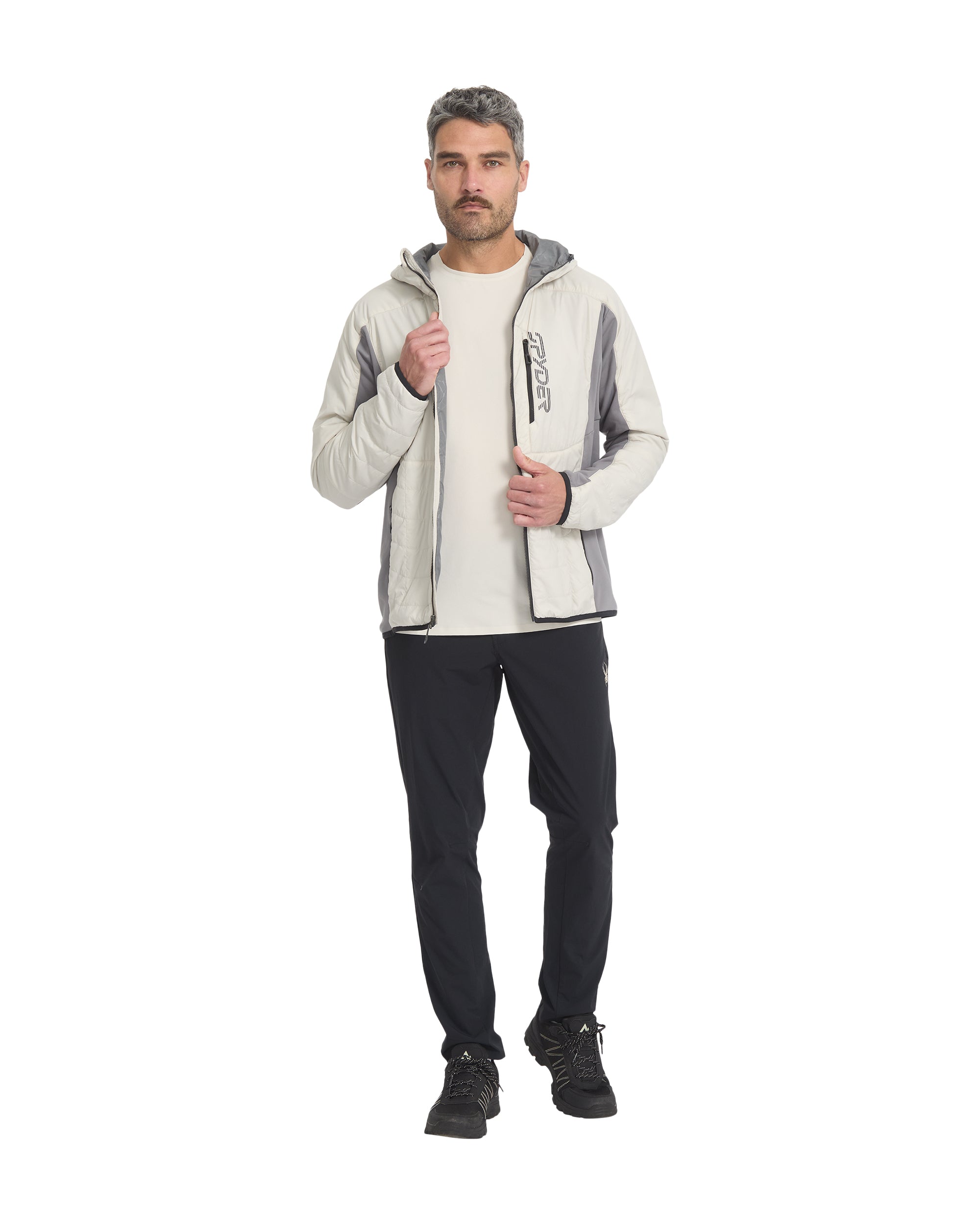 Men's Glissade Hooded Jacket - Light Grey – Spyder
