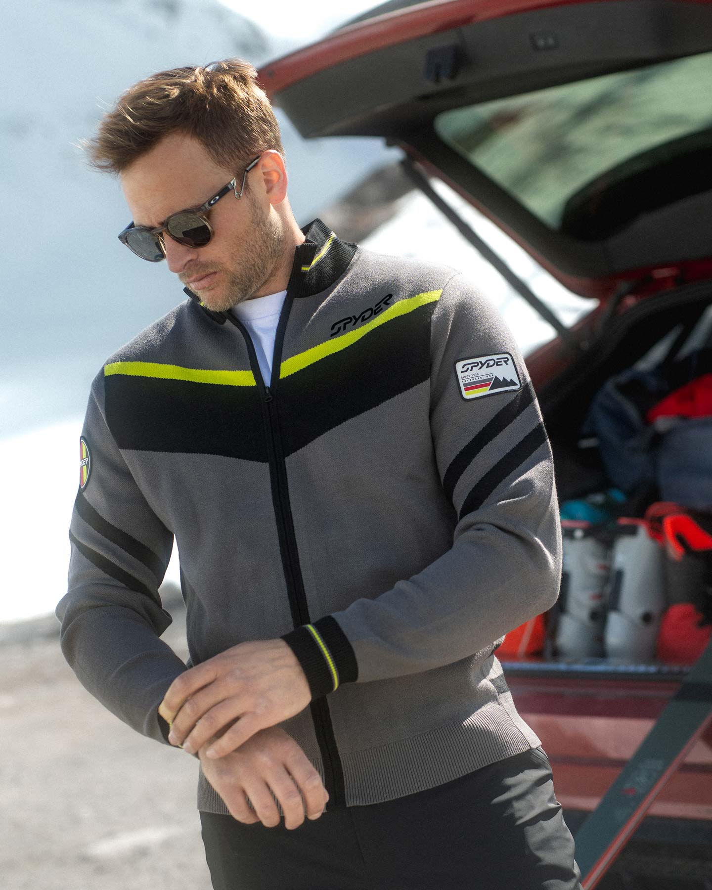 CARPジャンバー Mens Garmisch Sweater - Lime – Spyder