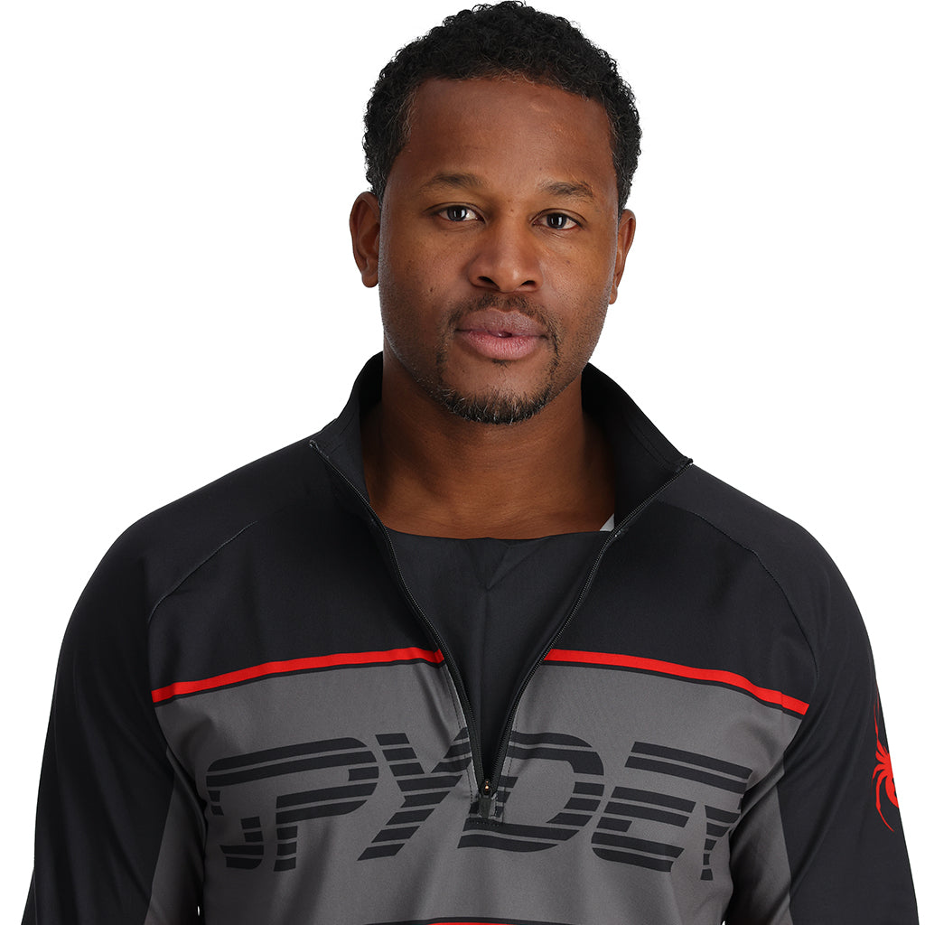 Mens Paramount Half Zip T-Neck - Black – Spyder