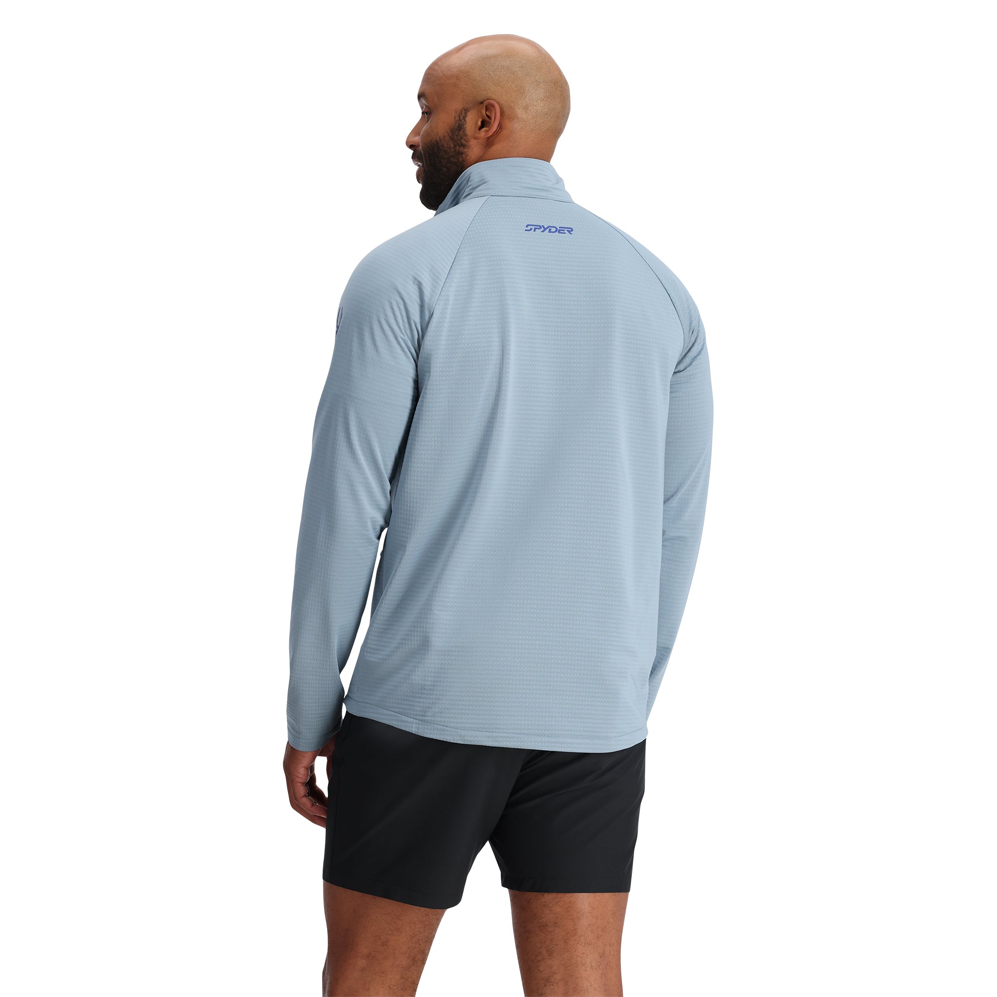 Mens Gridweb Half Zip - Blue Fog – Spyder