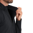 Mens Gridweb Fleece Half Zip Jacket - Black
