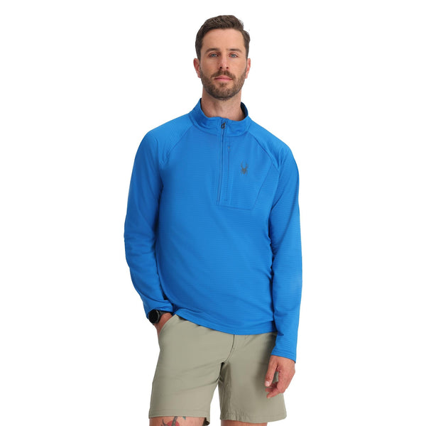 Men's GridWeb™ Half Zip Fleece - Cobalt – Spyder