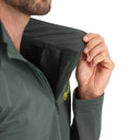 Mens Gridweb Half Zip - Dark Forest
