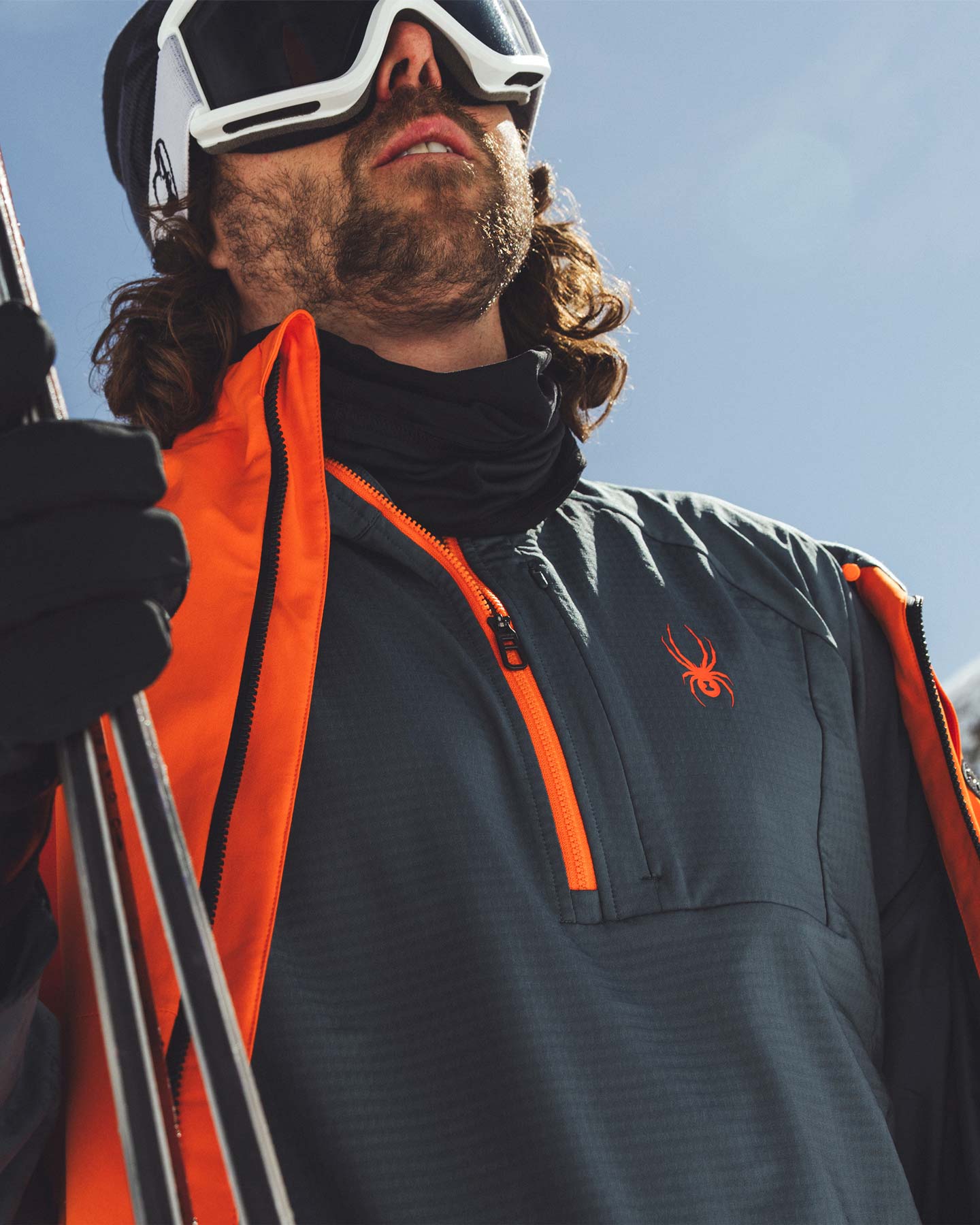 Men's GridWeb™ Half Zip Fleece - Slate Blue – Spyder