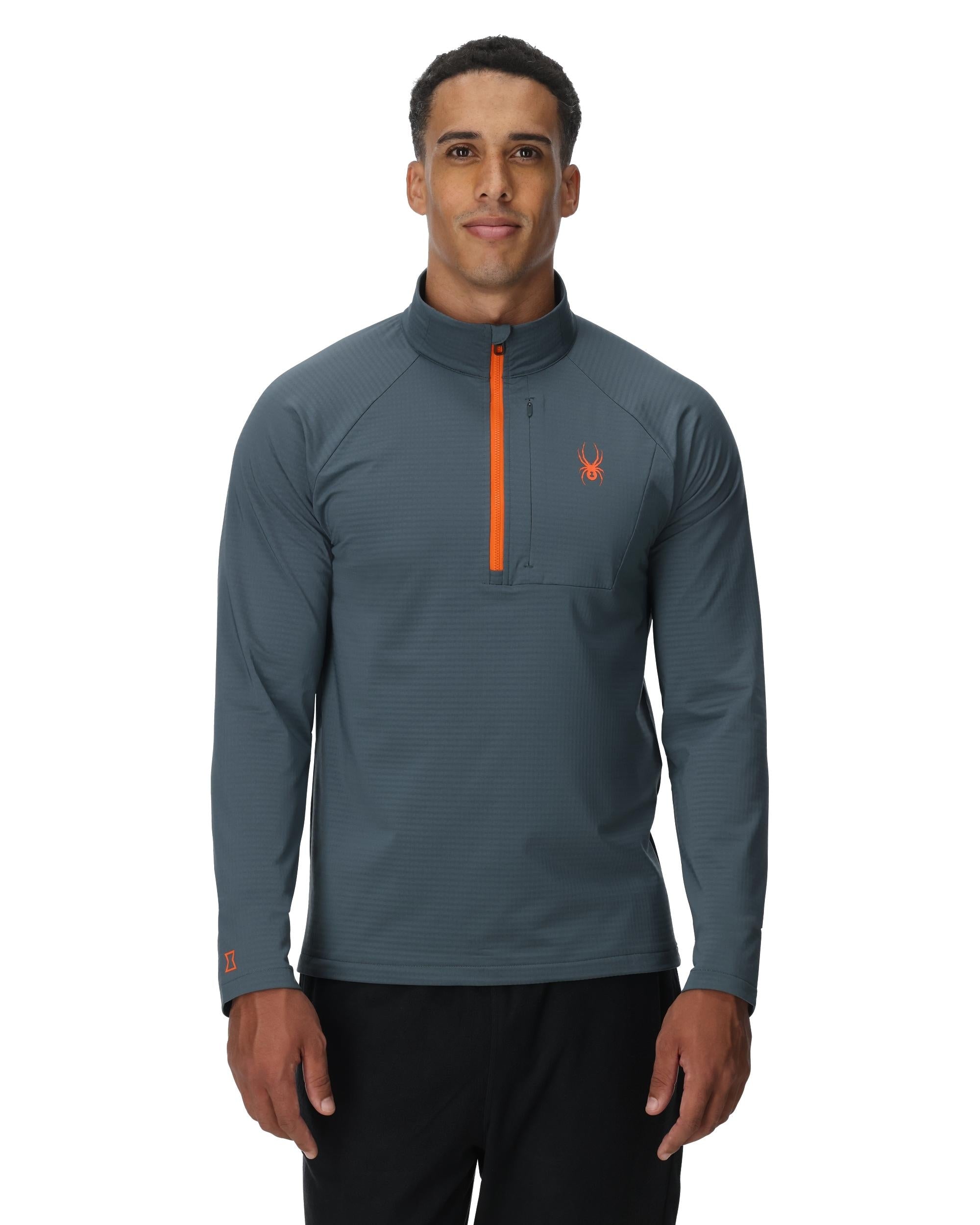 Men's GridWeb™ Half Zip Fleece - Slate Blue – Spyder