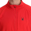 Mens Gridweb Half Zip Jacket - Spyder Red