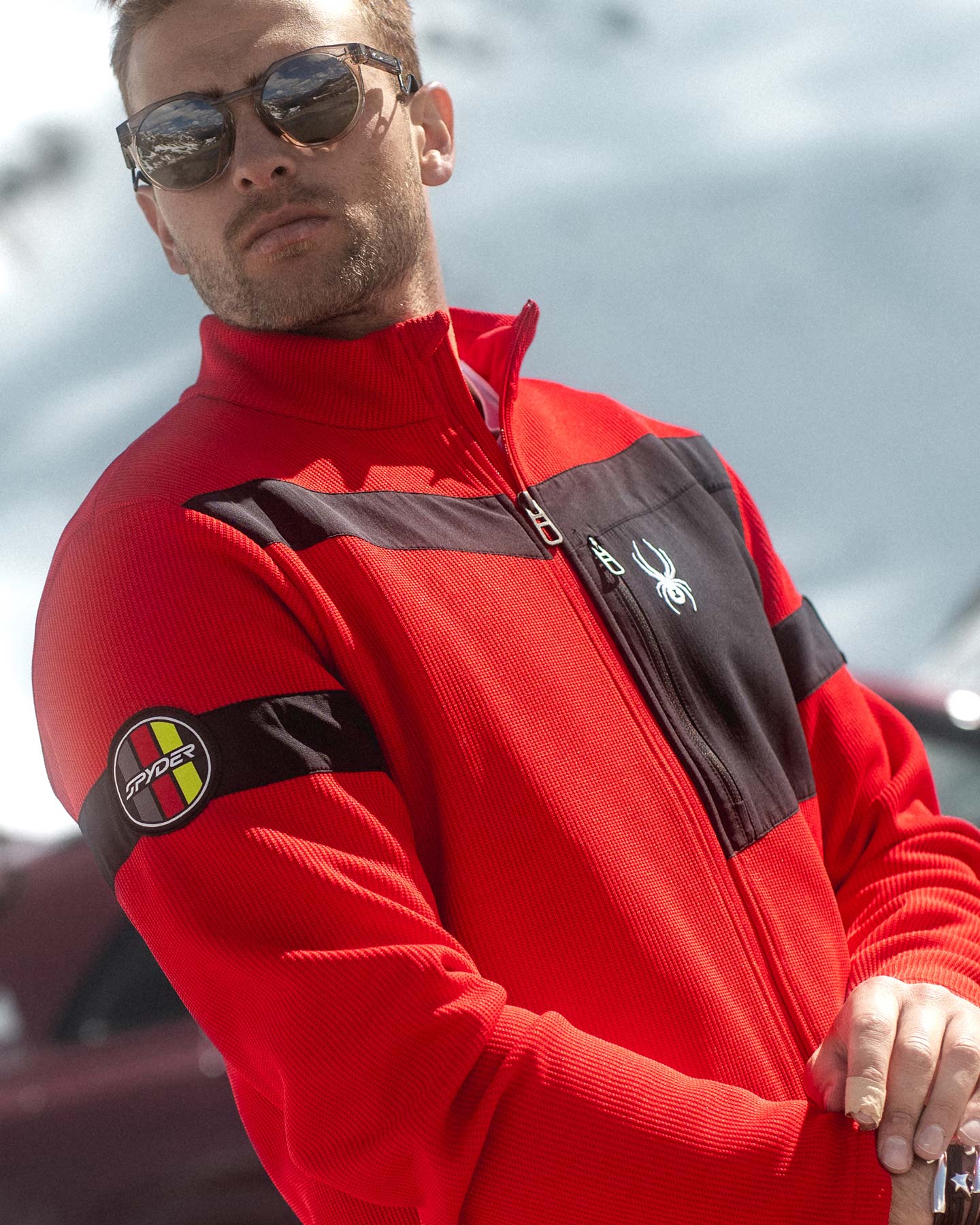 Mens Wengen Bandit Full Zip Jacket - Spyder Red