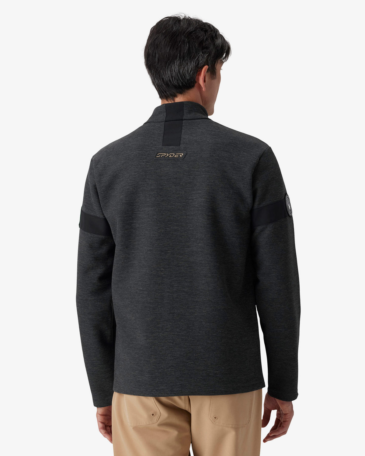 Men's Wengen Sweater Fleece Jacket - Black Melange
