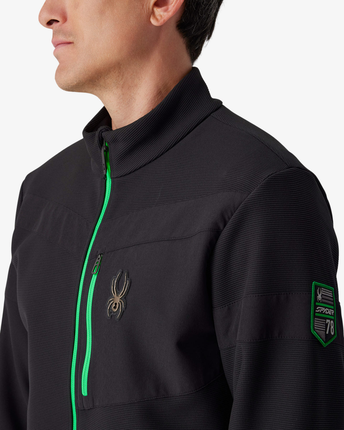 Men's Wengen Sweater Fleece Jacket - Strobe Green