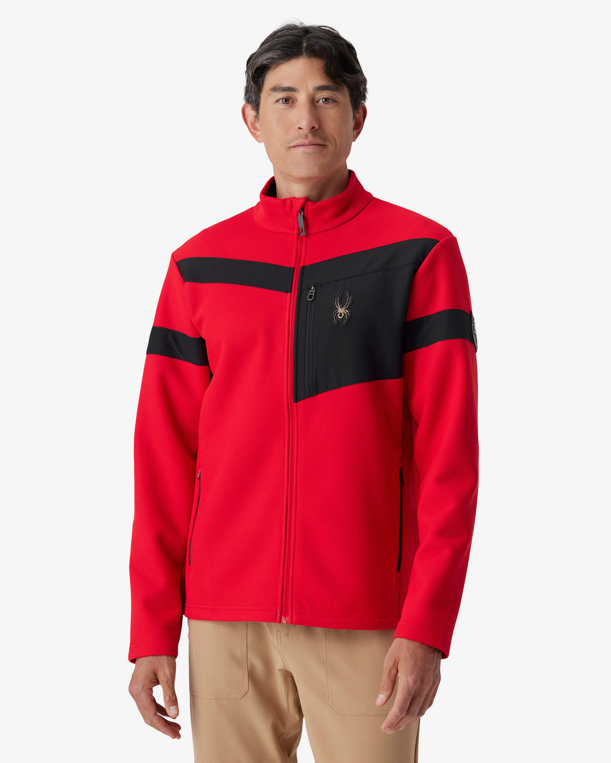 Men's Wengen Sweater Fleece Jacket - Spyder Red