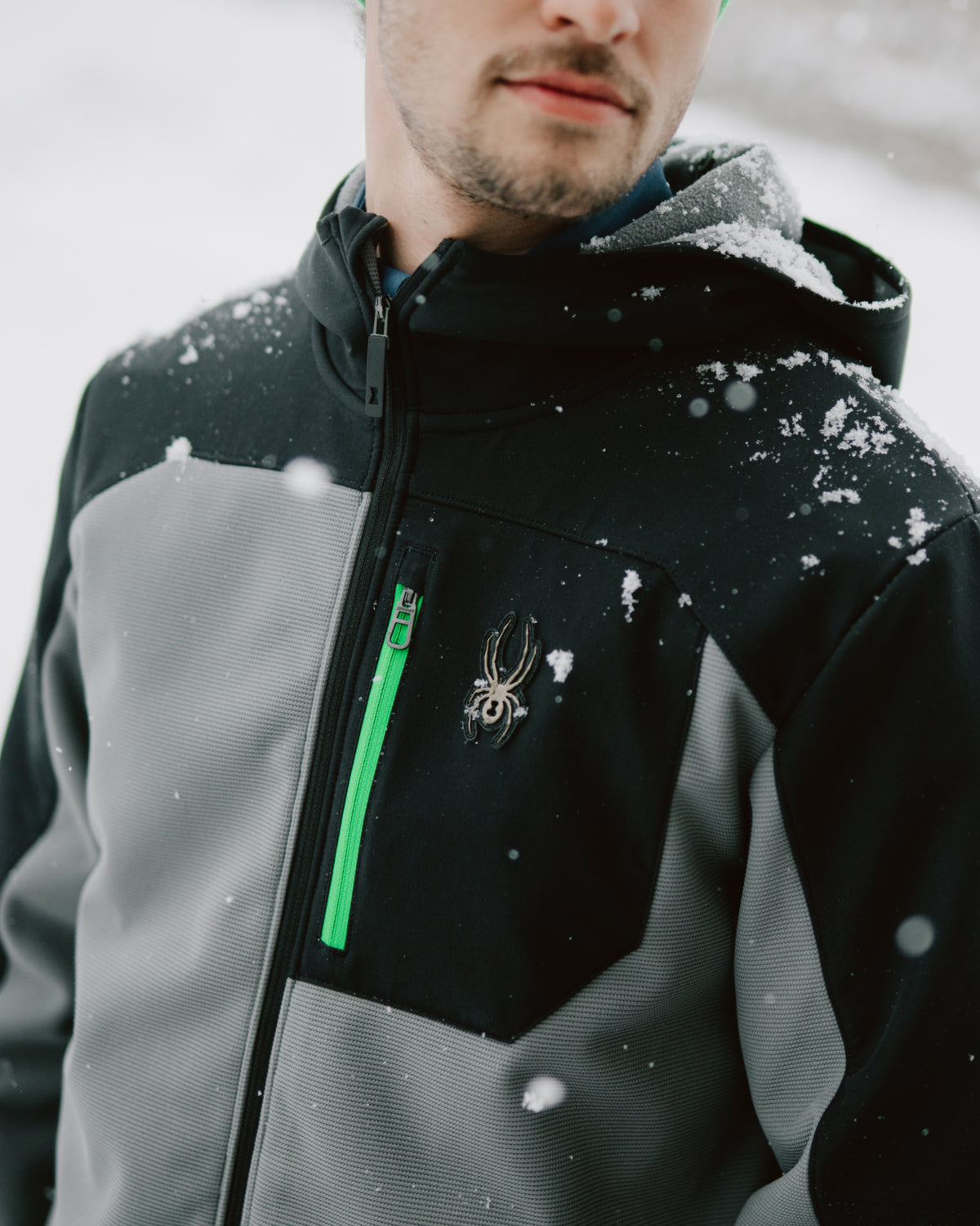 Men's Web Shellfleece Hooded Jacket - Storm