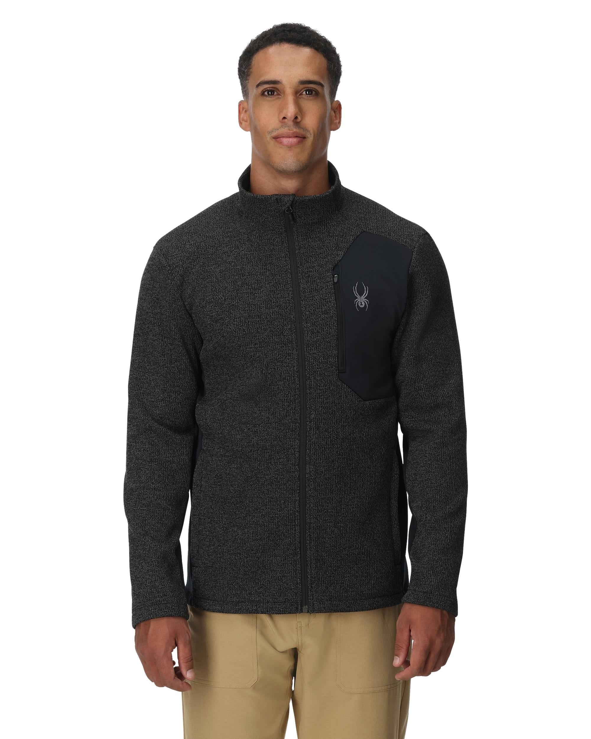 Men's Bandit Full Zip Jacket - Limestone Black – Spyder