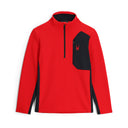 Mens Bandit Half Zip Fleece Jacket - Spyder Red