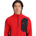 Mens Bandit Half Zip Fleece Jacket - Spyder Red
