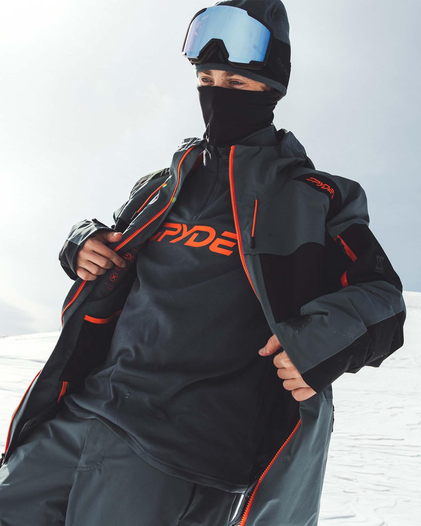 Mens Speed Fleece Half Zip Jacket - Slate Blue – Spyder