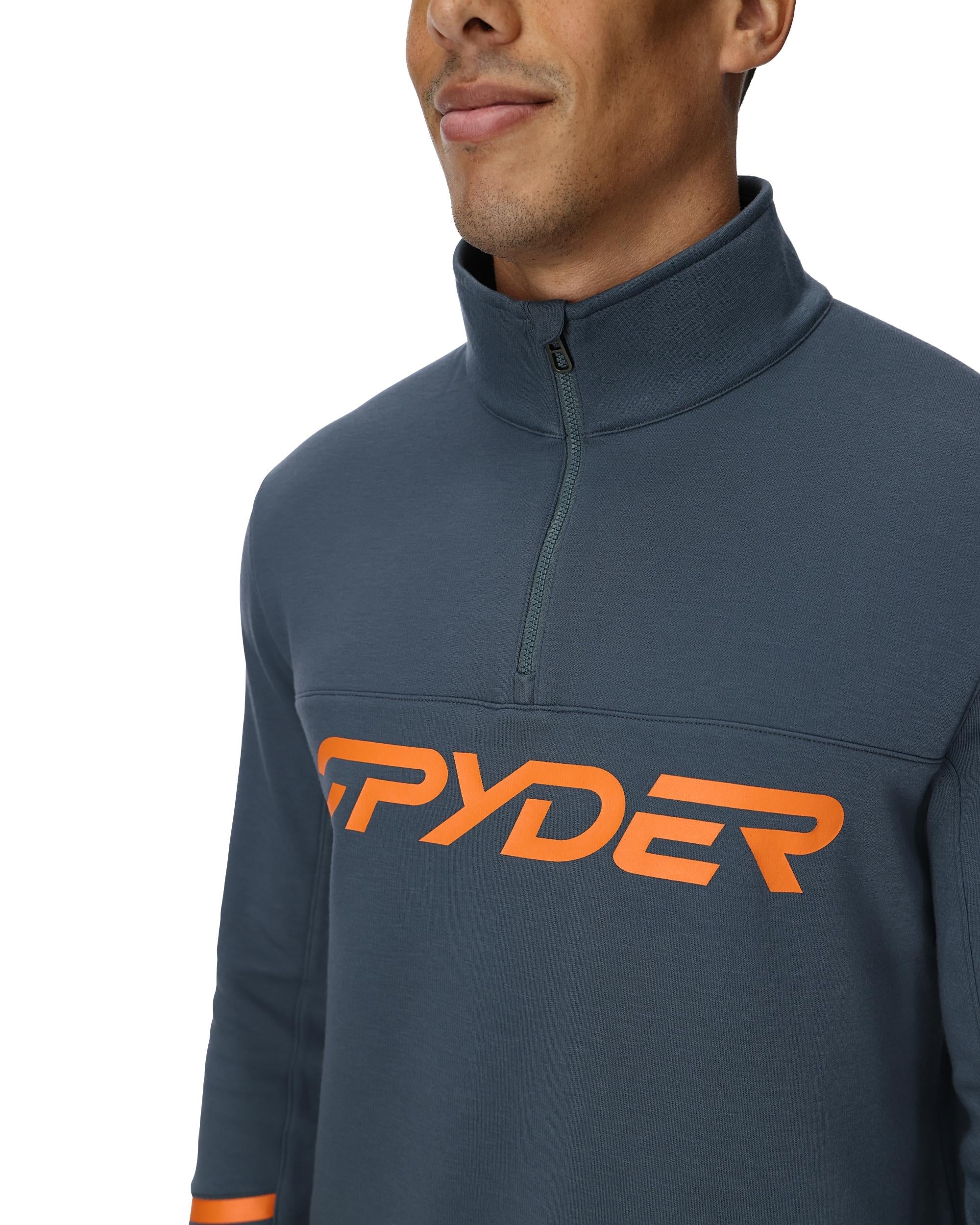 Mens Speed Fleece Half Zip Jacket - Slate Blue – Spyder