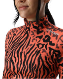 Womens Vivid Half Zip - Animal Print Coral Haze ANIMAL PRINT CORAL HAZE / XS