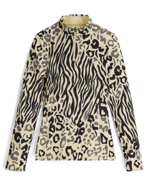 Womens Vivid Half Zip - Animal Print ANIMAL PRINT / XS