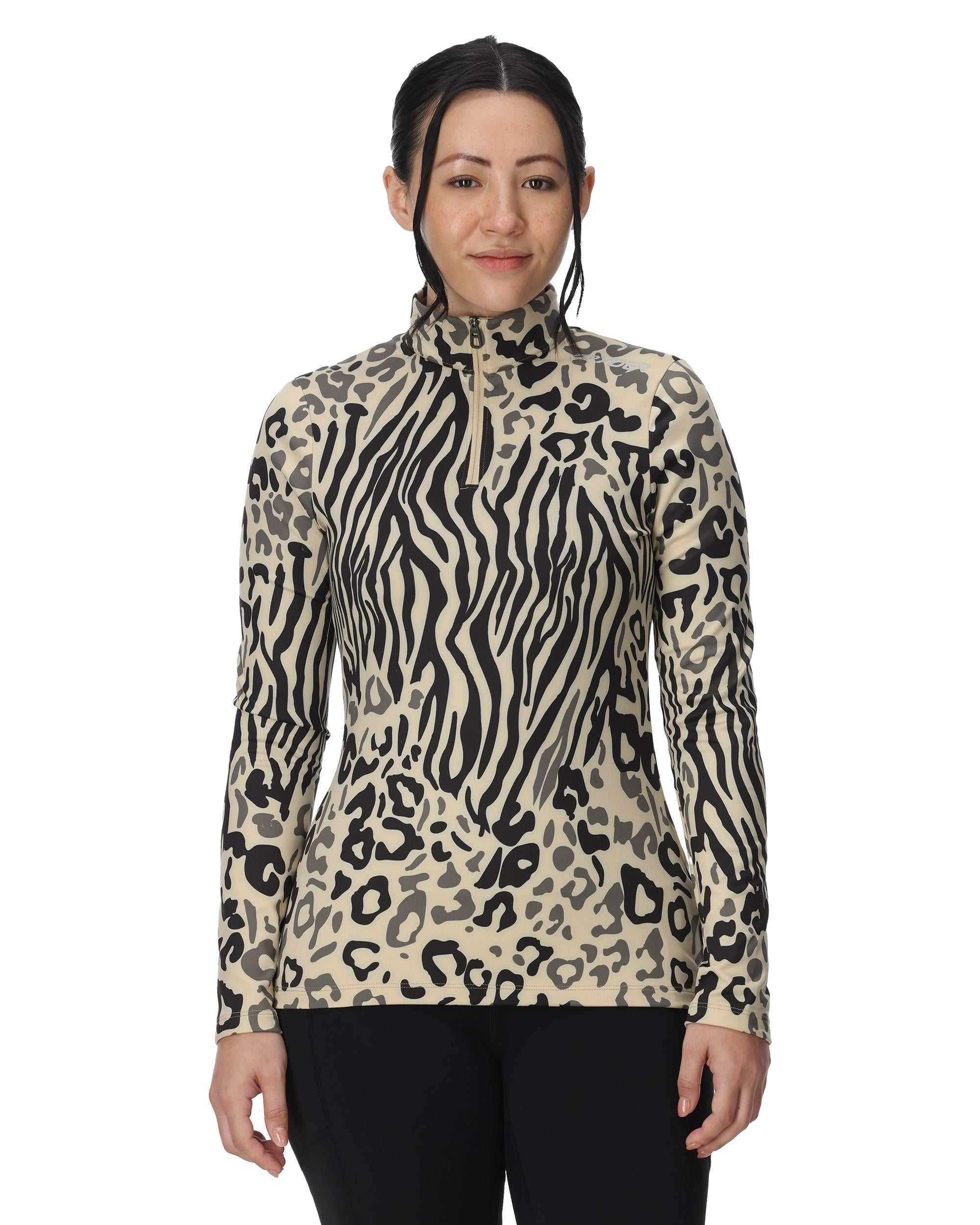 Women's Vivid Half Zip T-Neck