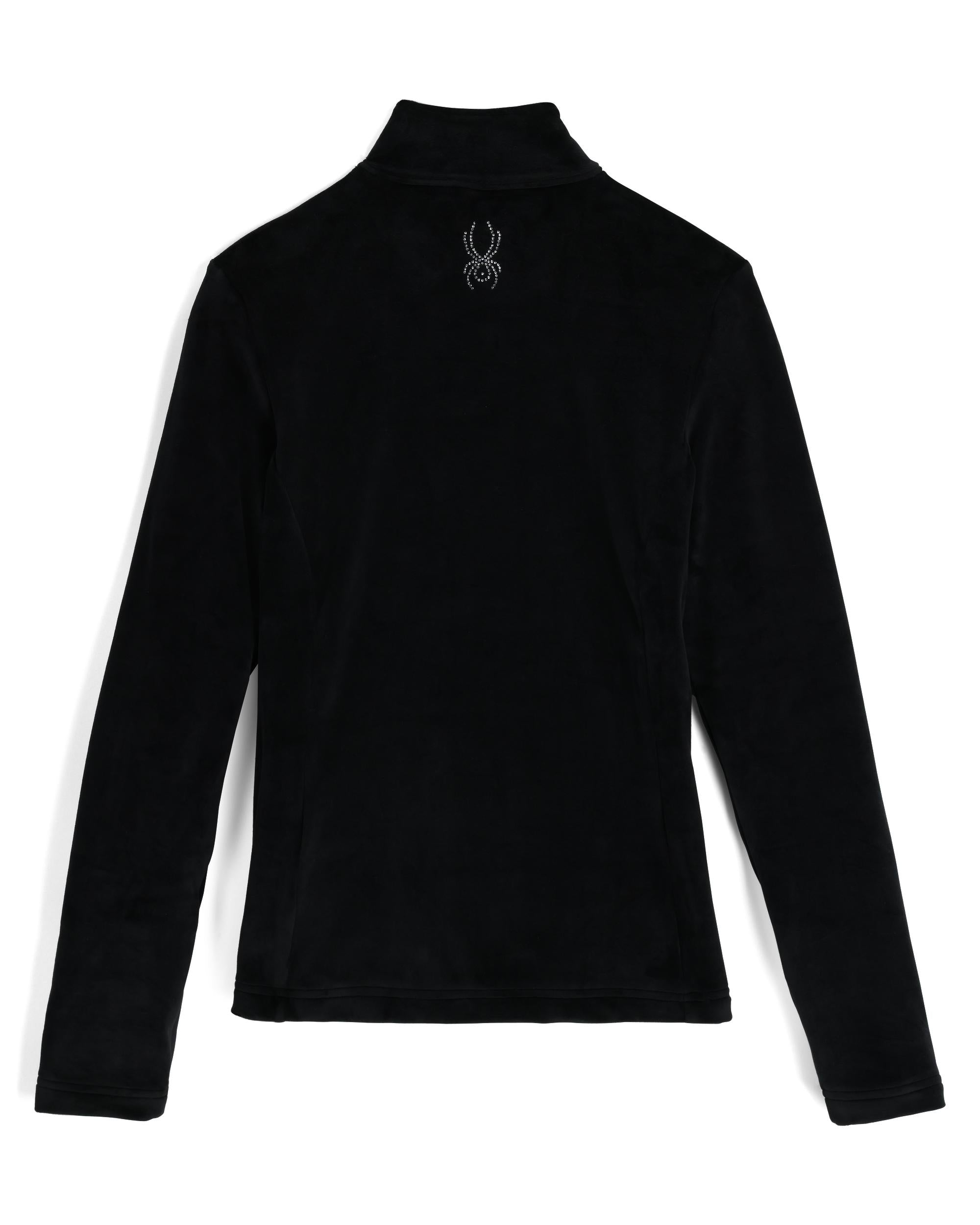 Women's Society Shimmer Bug Zip T-Neck - Society Black – Spyder