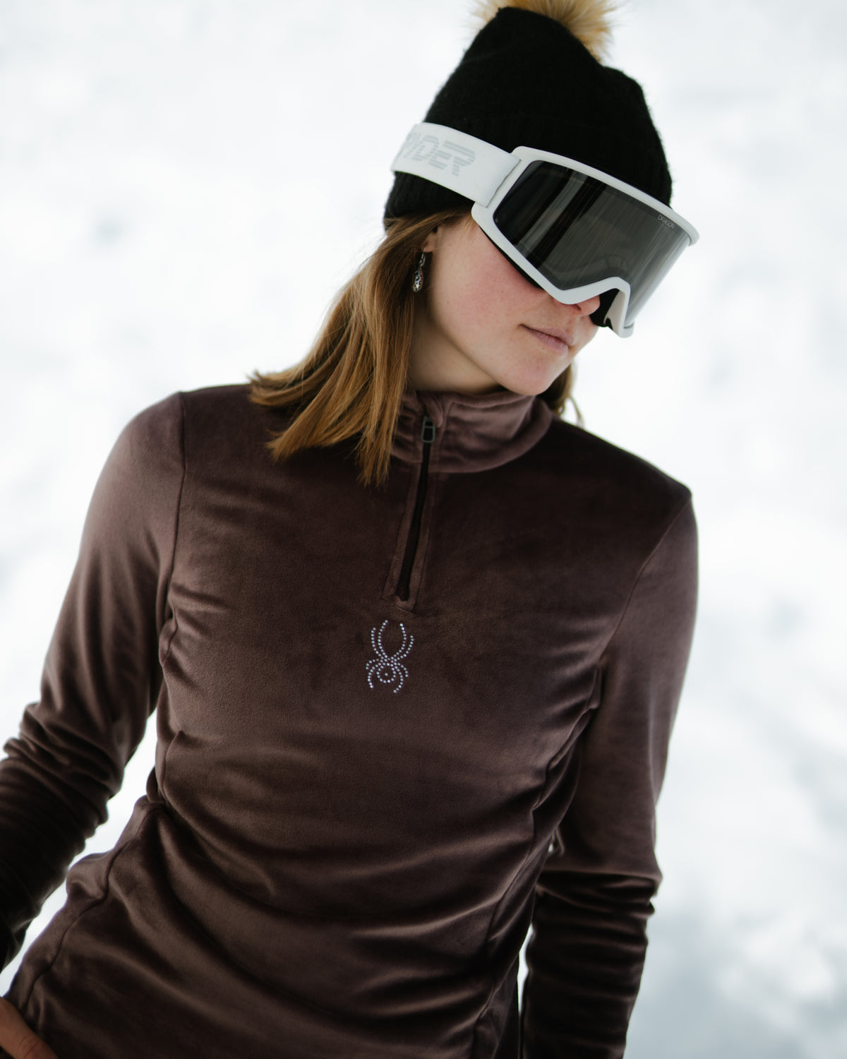 Women's Shimmer Bug 1/2 Zip - Mocha