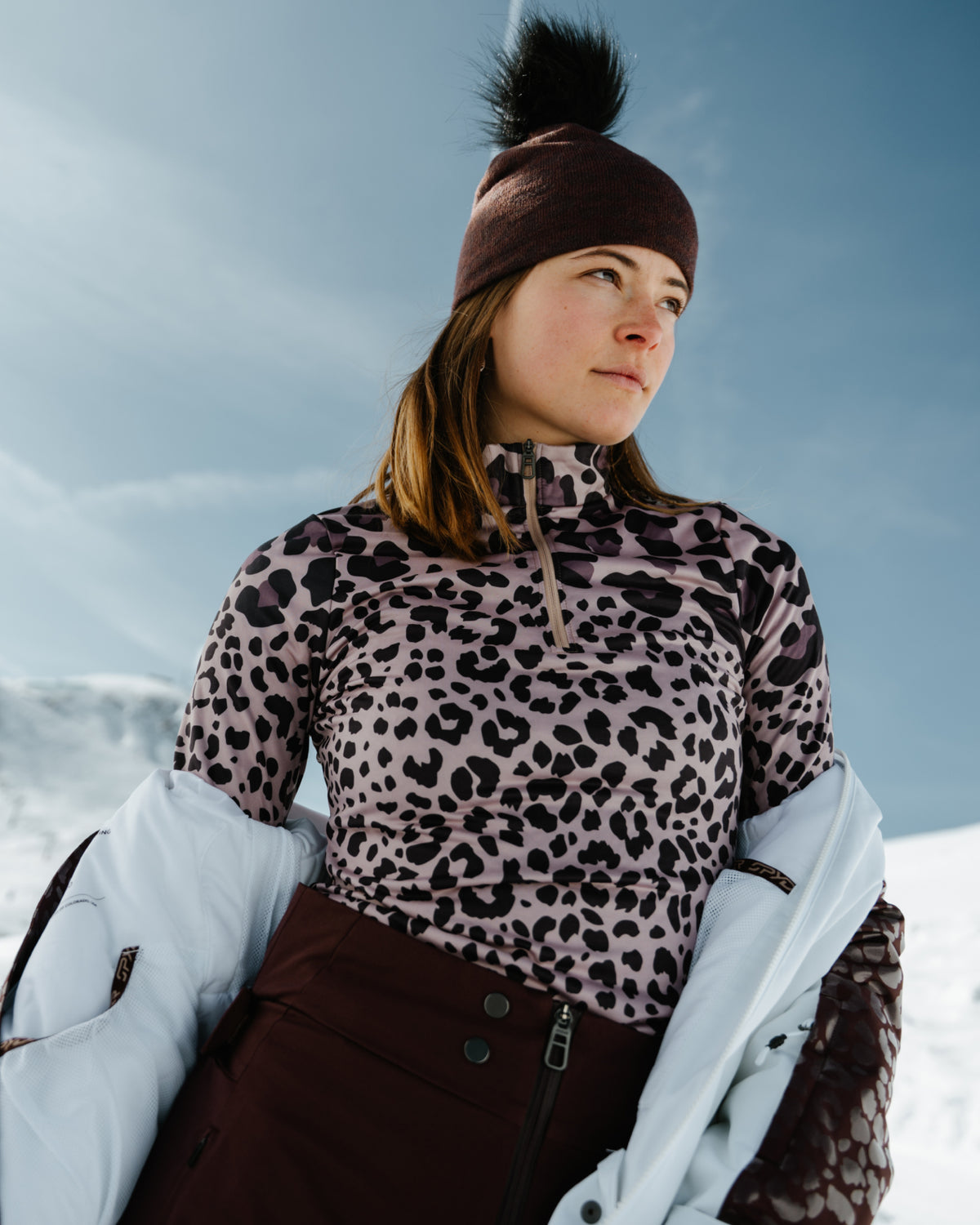 Women's Vivid 1/2 Zip - Leopard