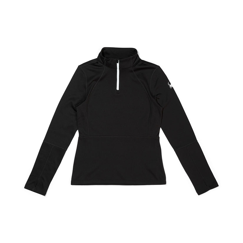 Womens Stretch Charger 1/2 Zip - Black