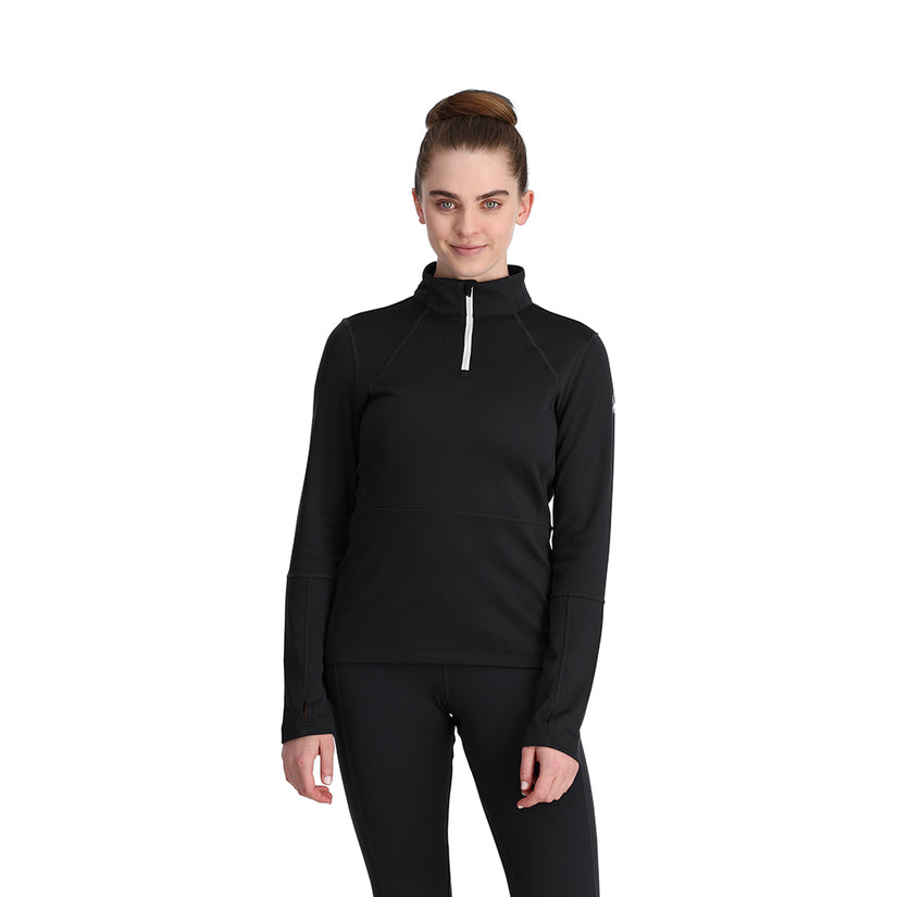 Womens Stretch Charger 1/2 Zip - Black