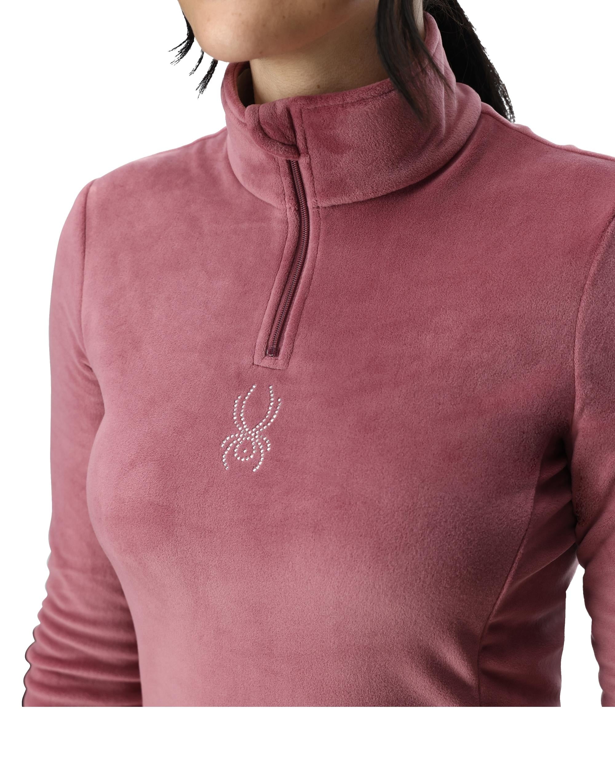 Women's Shimmer Bug Half Zip T-Neck - Acai – Spyder