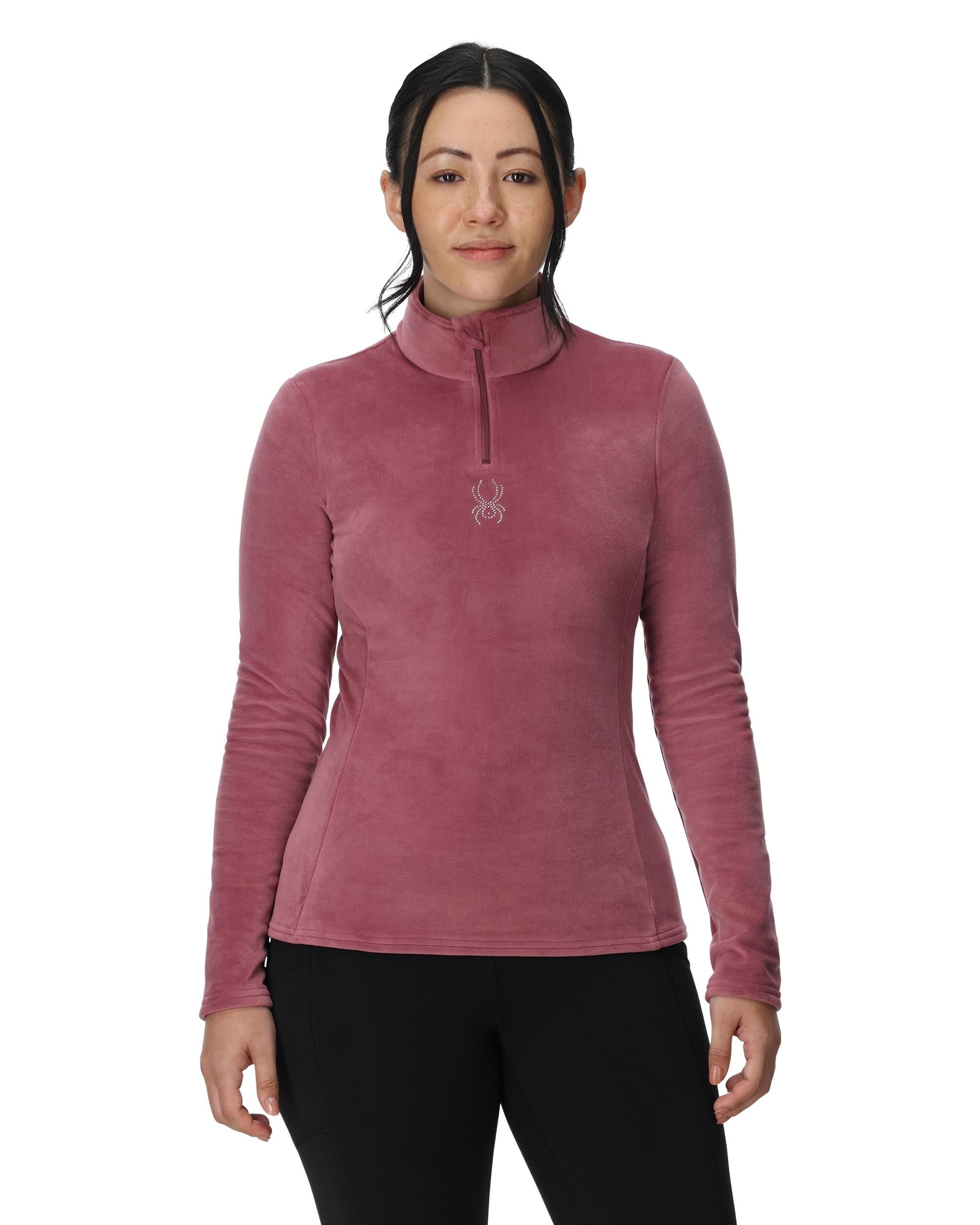 Womens Shimmer Bug Half Zip T-Neck - Acai – Spyder
