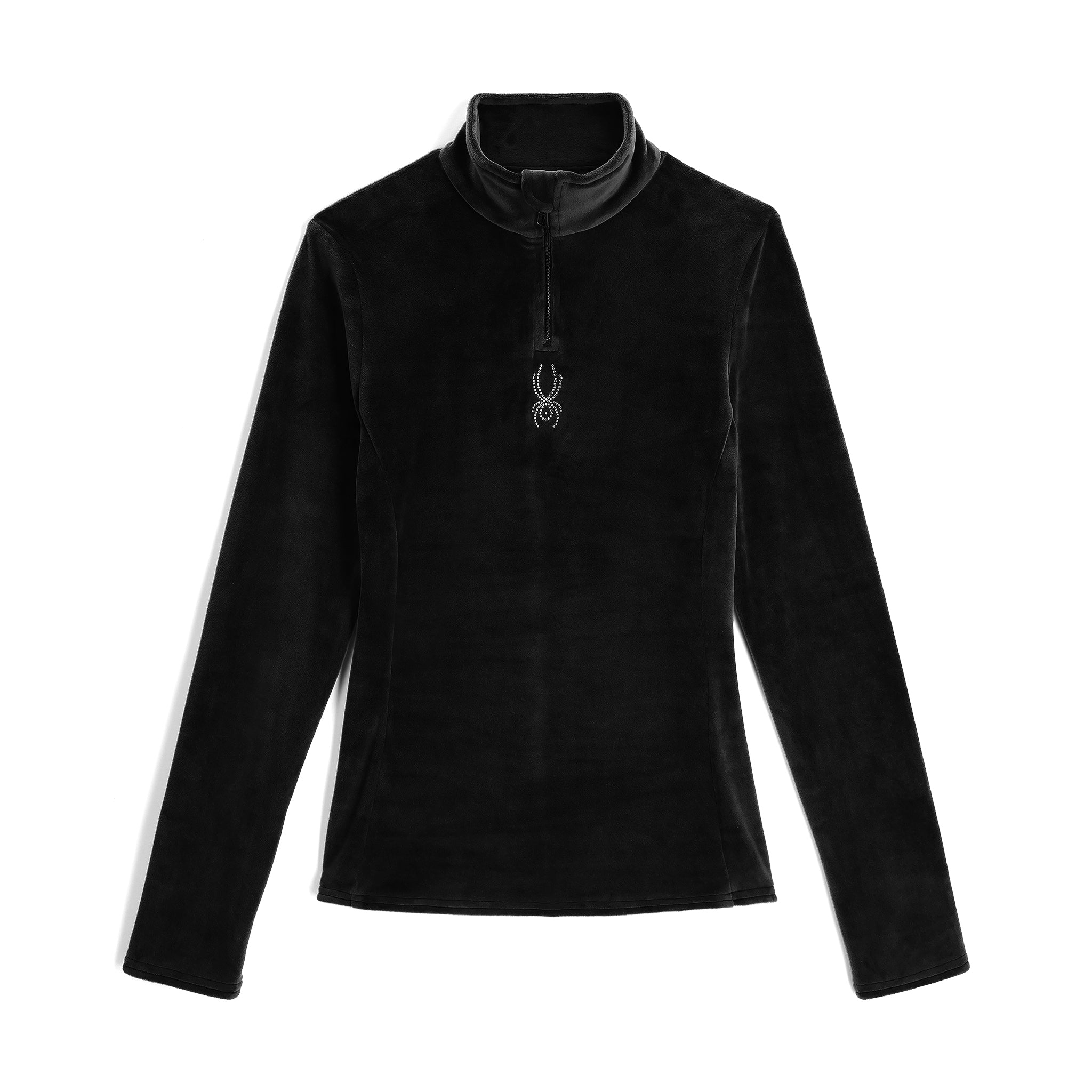 Womens Shimmer Bug Half Zip T-Neck - Black – Spyder