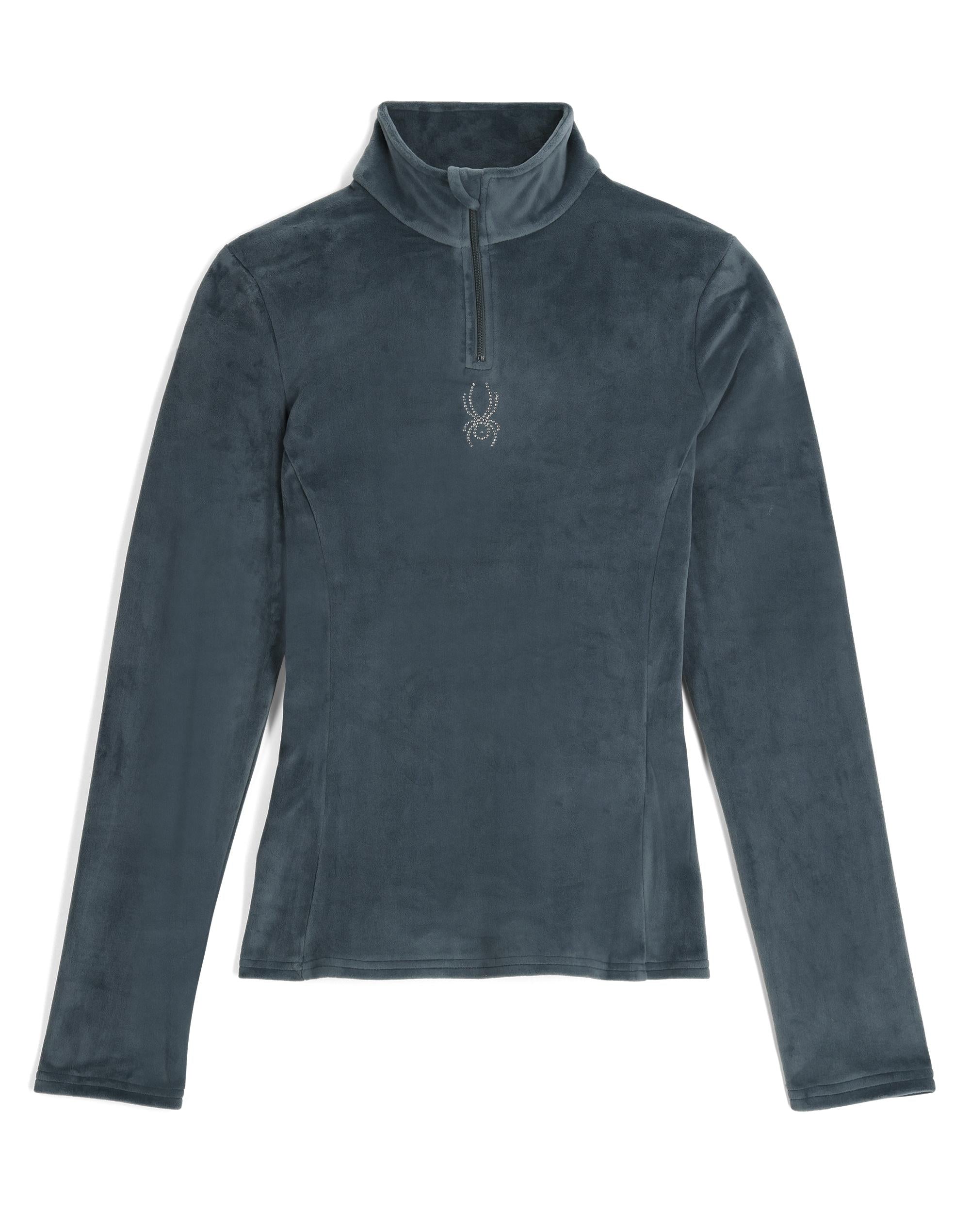 Women's Shimmer Bug Half Zip T-Neck - Slate Blue – Spyder
