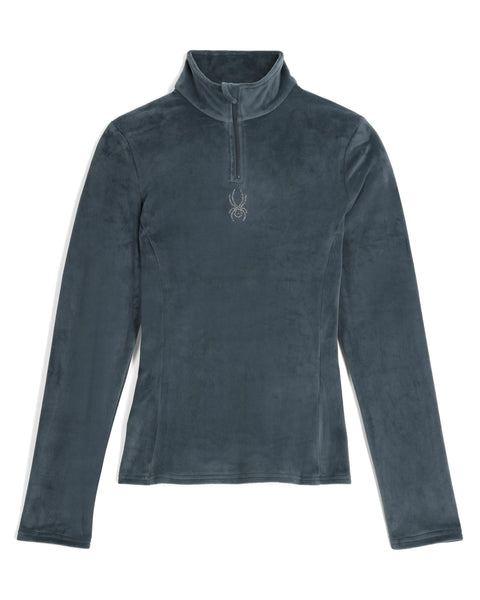 Women's Shimmer Bug Half Zip T-Neck - Slate Blue – Spyder