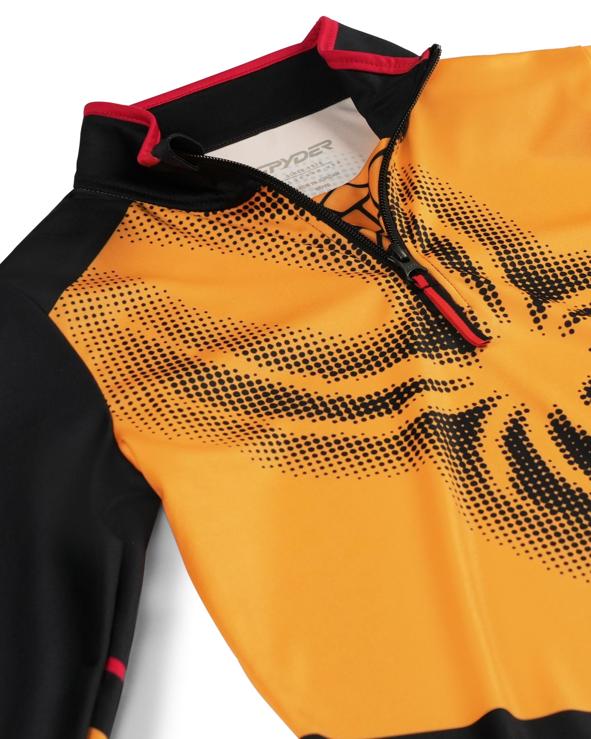 Boys' Ryder Half Zip T-Neck - Orange Pop – Spyder