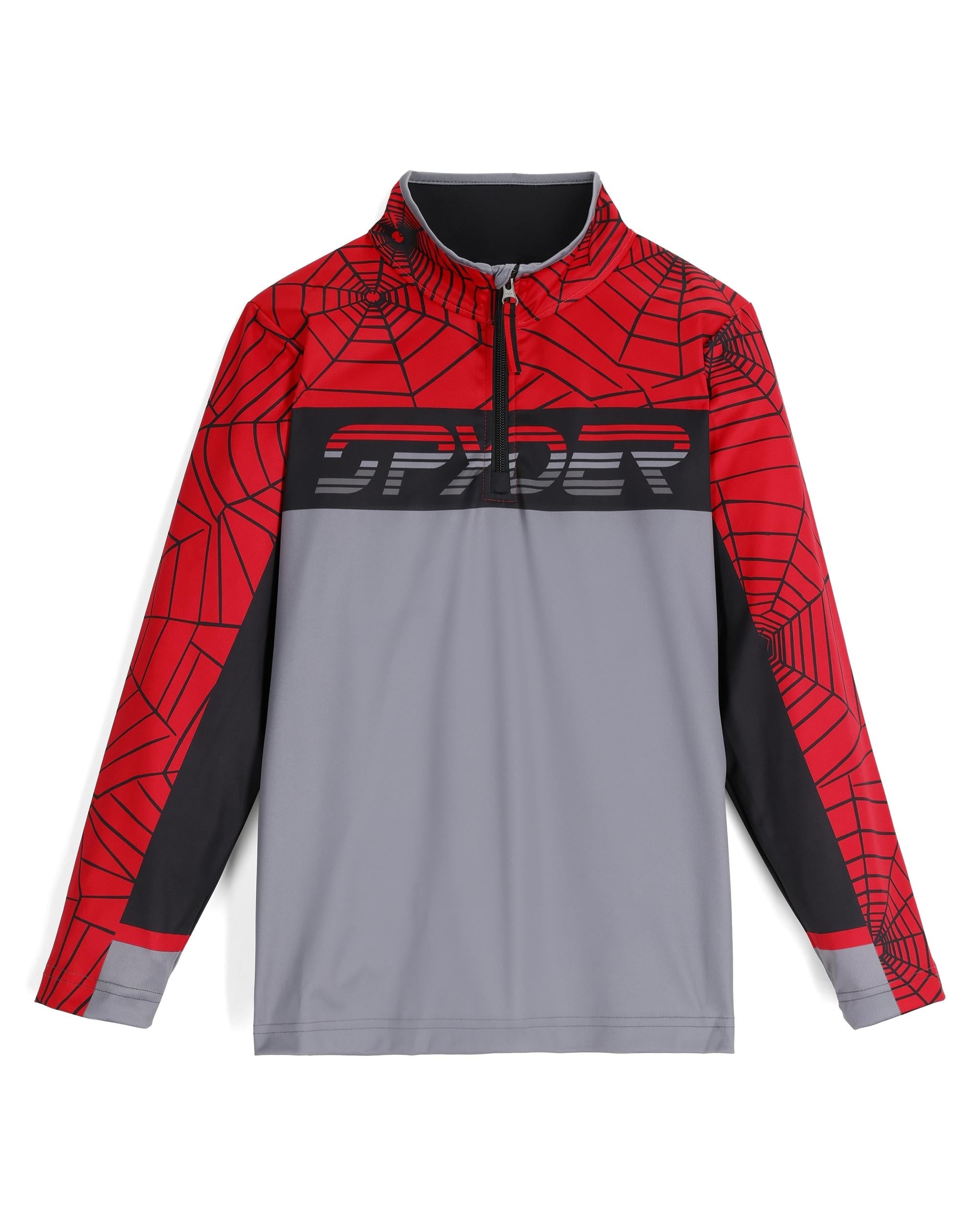 Boys Ryder Half Zip T-Neck - Spyder Red