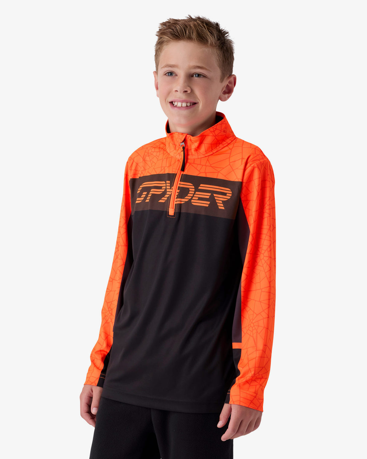 Boys' Jacobs 1/2 Zip - Fusion Orange