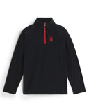 Kids Speed Fleece Half Zip Zip T-Neck - Black