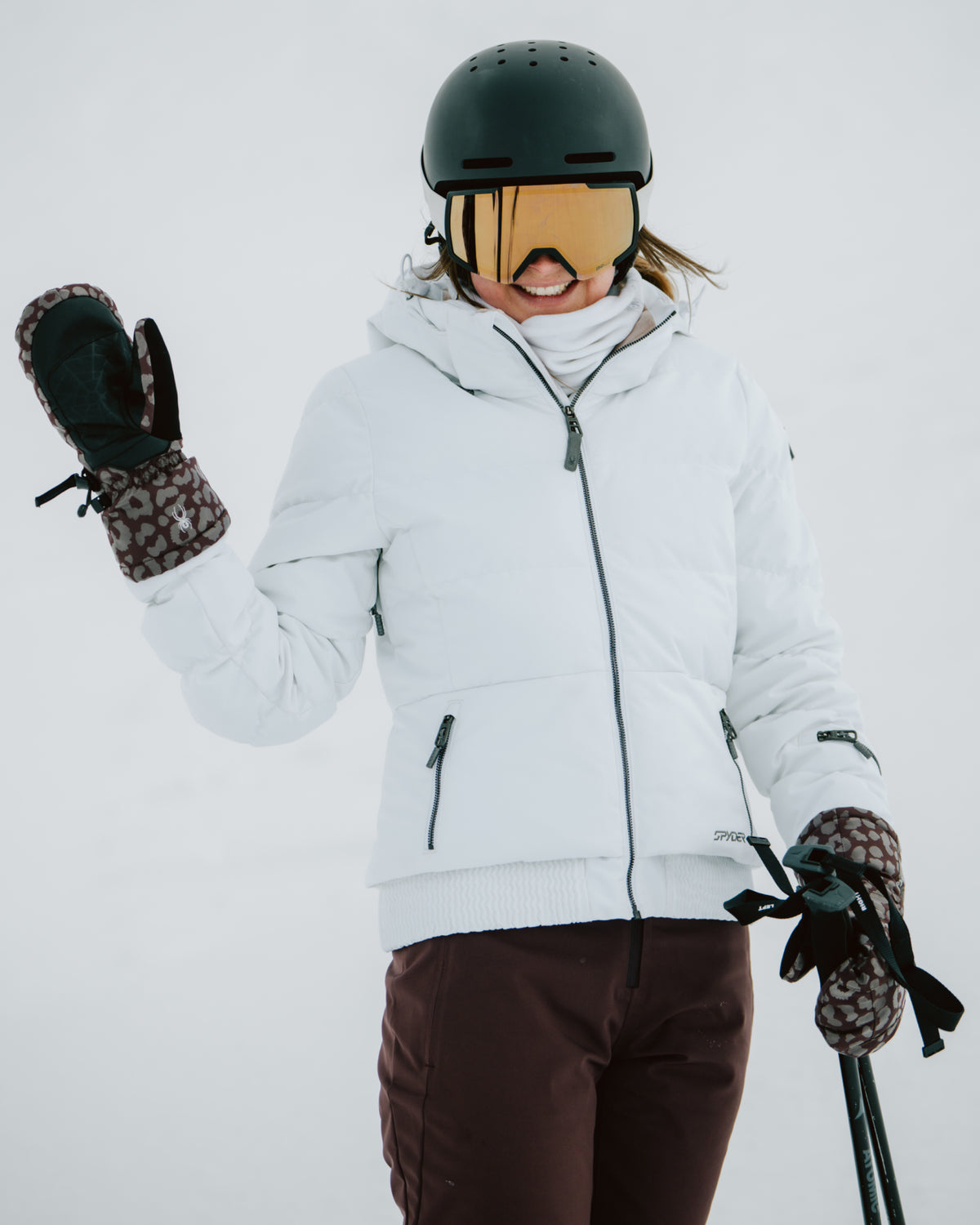 Women's Inspire Ski Mittens - Leopard