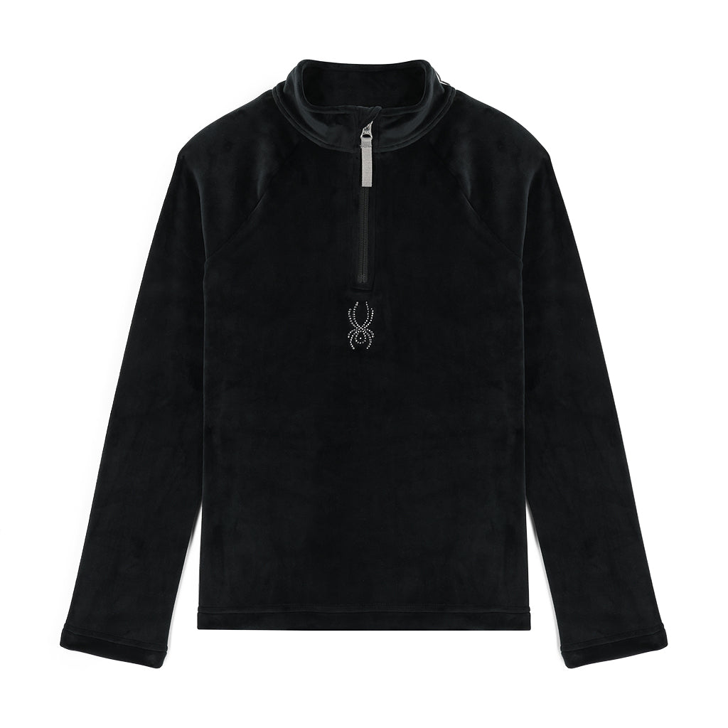 Girls' Shimmer Bug Half Zip - Black