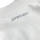 Close up of spyder logo.