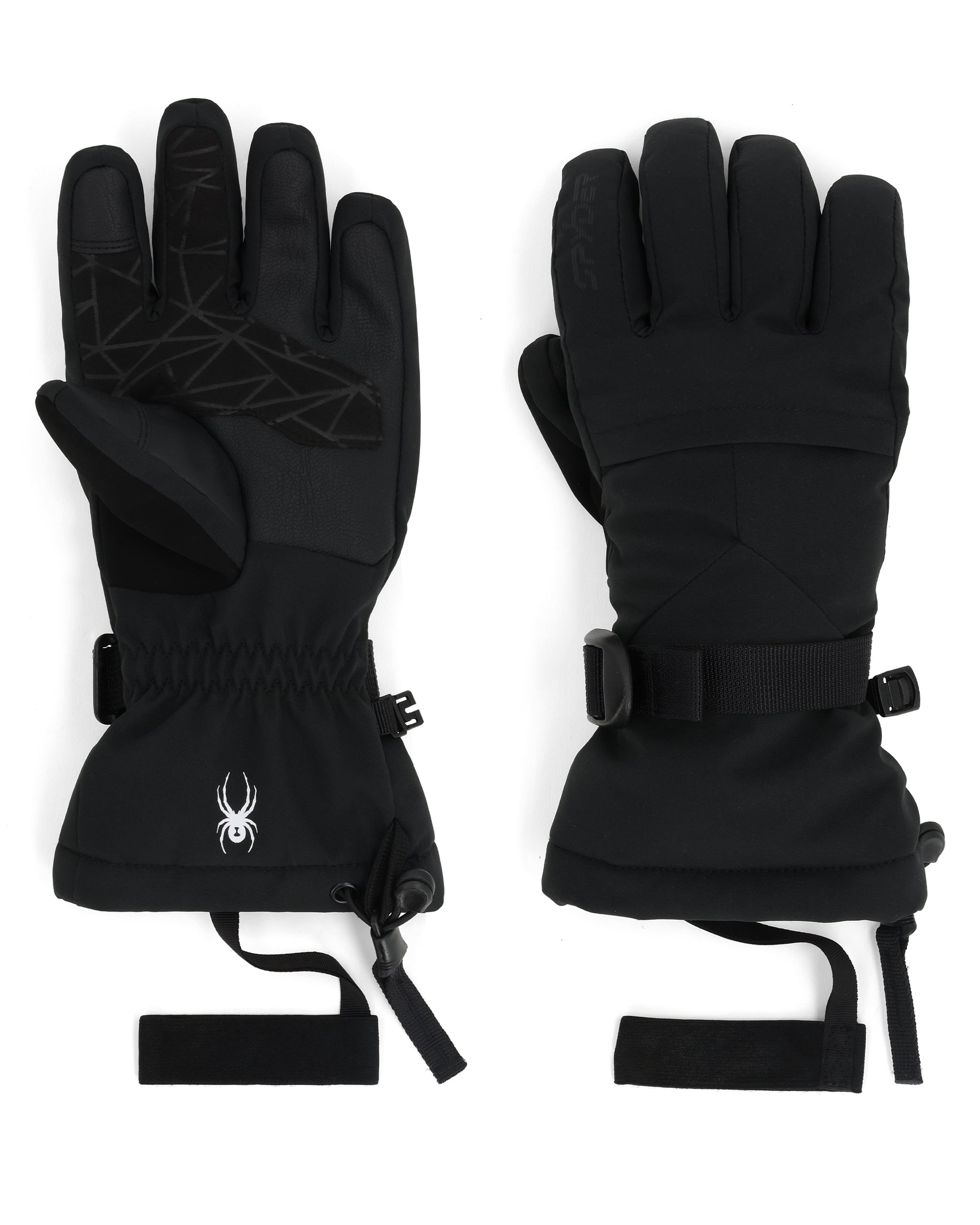 spyder handschuhe damen Spyder Kids' Synthesis Gloves in All Black, Size M, Recycled Polyester