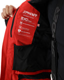 Red and black Spyder jacket with feature label