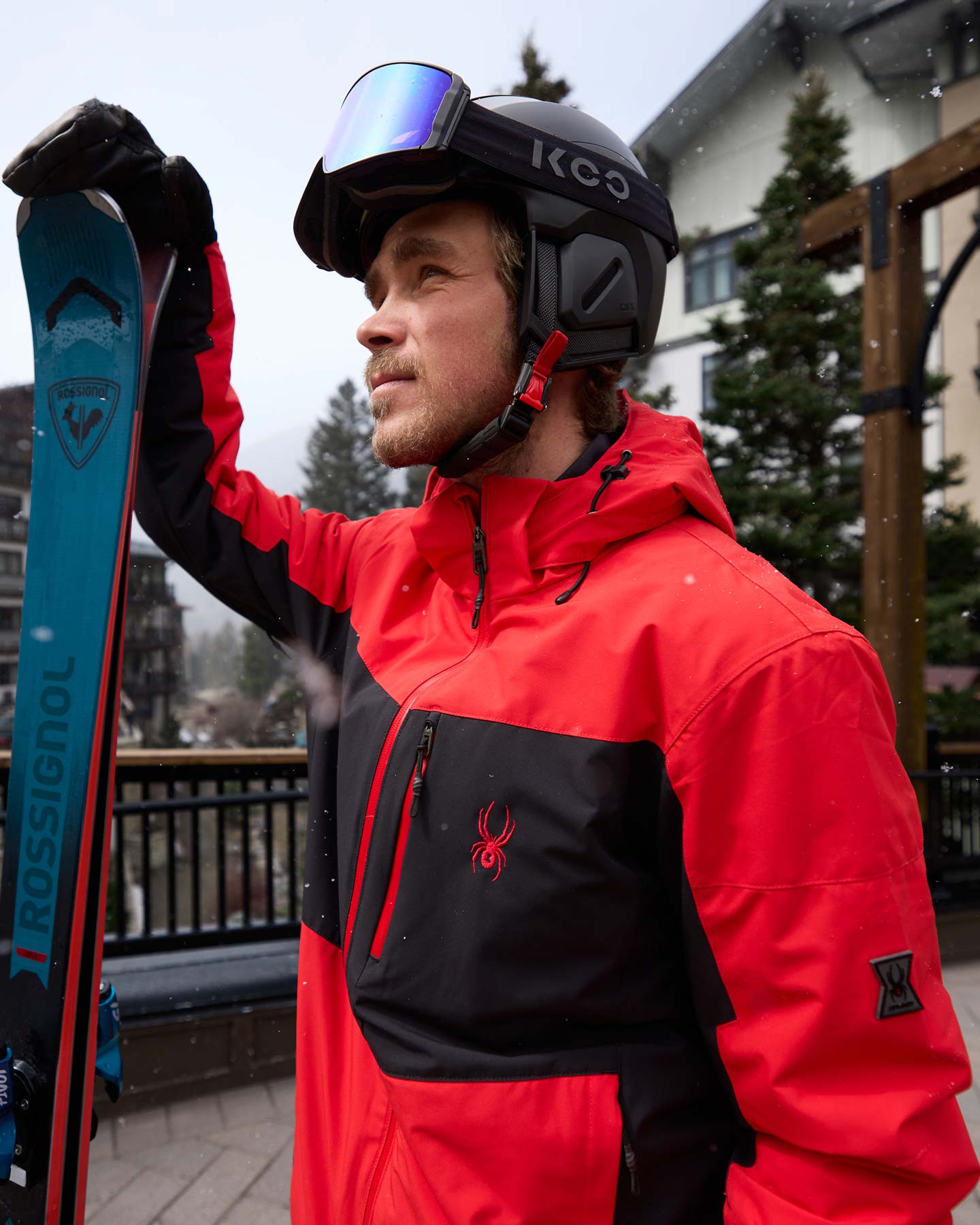 Mens Copper Jacket - Spyder Red