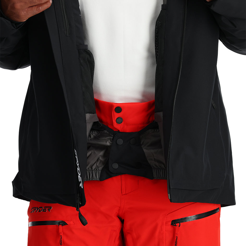 Spyder Men's Leader GTX Jacket - Turkish Sea Tech Flannel Black -  TeamSkiWear