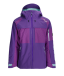 Purple jacket with a brand logo on a white background